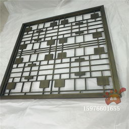 拉絲古銅鋁板雕刻屏風產品效果圖